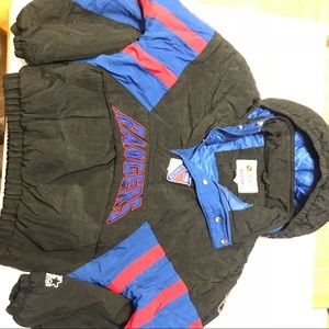 New York rangers vintage starter half zip jacket